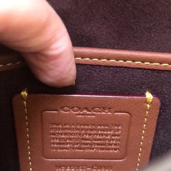 NWT Gray Coach Madison 16 Turnlock Mini Bag - Picture 9 of 10